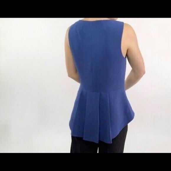 Rag & Bone Deep Red Jett Pleated Peplum Top - Picture 5 of 5